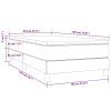vidaXL Posteľný rám boxspring s matracom sivohnedý 90x190 cm látka