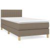 vidaXL Posteľný rám boxspring s matracom sivohnedý 90x190 cm látka