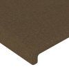 vidaXL Posteľný rám s čelom tmavohnedý 200x200 cm látka