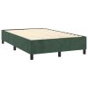 vidaXL Posteľný rám na boxspring tmavozelený 120x200 cm zamat