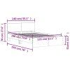 vidaXL Posteľný rám s čelom dymový dub 135x190 cm
