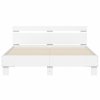vidaXL Posteľný rám s čelom biely 140x200 cm kompozitné drevo