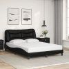 vidaXL Posteľný rám s čelom čierny 140x190 cm umelá koža