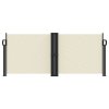 vidaXL Zaťahovacia bočná markíza, krémová 100x600 cm
