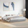 vidaXL Posteľný rám sivý dub sonoma 200x200 cm kompozitné drevo