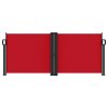 vidaXL Zaťahovacia bočná markíza, červená 100x1000 cm
