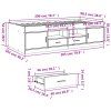 vidaXL Denná posteľ so zásuvkami dymový dub 100x200cm kompozitné drevo