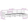 vidaXL 5-dielna záhradná súprava pohoviek biela borovicový masív