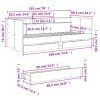 vidaXL Denná posteľ so zásuvkami dymový dub 75x190 cm kompozitné drevo