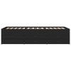 vidaXL Denná posteľ so zásuvkami čierna 75x190 cm kompozitné drevo