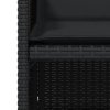 vidaXL Záhradné stoličky so sedákmi 4 ks čierne polyratanové