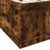 vidaXL Denná posteľ so zásuvkami dymový dub 75x190 cm kompozitné drevo