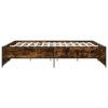 vidaXL Posteľný rám dymový dub 180x200 cm kompozitné drevo a kov