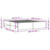vidaXL Posteľný rám dymový dub 180x200 cm kompozitné drevo a kov