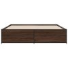 vidaXL Posteľný rám hnedý dub 180x200 cm kompozitné drevo a kov
