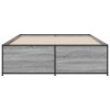 vidaXL Posteľný rám sivý sonoma 120x200 cm kompozitné drevo a kov