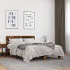 vidaXL Posteľný rám dymový dub 135x190 cm kompozitné drevo a kov