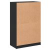 vidaXL Vysoká skrinka s dvierkami čierna 68x37x109 cm kompozitné drevo