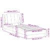vidaXL Posteľný rám s čelom biely 100x200 cm umelá koža