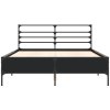 vidaXL Posteľný rám čierny 120x200 cm kompozitné drevo a kov