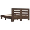 vidaXL Posteľný rám hnedý dub 120x200 cm kompozitné drevo a kov