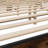 vidaXL Posteľný rám dymový dub 200x200 cm kompozitné drevo a kov