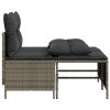 vidaXL 4-dielna záhradná sedacia súprava a vankúše polyratan sivá