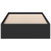 vidaXL Posteľný rám so zásuvkami čierny 75x190 cm kompozitné drevo
