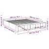 vidaXL Posteľný rám sivý dub sonoma 200x200 cm kompozitné drevo
