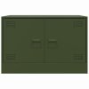 vidaXL TV skrinka olivovo-zelená 67x39x44 cm oceľ