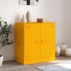 vidaXL Komoda horčicovožltá 67x39x73 cm oceľ