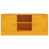 vidaXL TV skrinka horčicovo-žltá 99x39x44 cm oceľ