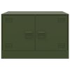 vidaXL Konferenčný stolík olivovo zelený 67x50x44 cm oceľ