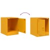 vidaXL Nočné stolíky 2 ks horčicovo-žlté 34,5x39x44 cm oceľ