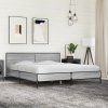 vidaXL Posteľný rám sivý dub sonoma 200x200 cm kompozitné drevo a kov