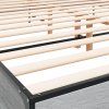 vidaXL Posteľný rám sivý dub sonoma 200x200 cm kompozitné drevo a kov