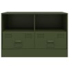 vidaXL TV skrinky 2 ks olivovo-zelené 67x39x44 cm oceľ