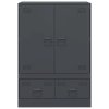 vidaXL Vysoká skrinka antracitová 67x39x95 cm oceľová