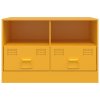 vidaXL TV skrinky 2 ks horčicovo-žlté 67x39x44 cm oceľ