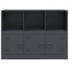 vidaXL Komoda antracitová 99x39x73 cm oceľ
