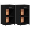 vidaXL Nočné stolíky 2 ks čierne 35x34x65 cm kompozitné drevo