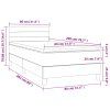 vidaXL Posteľný rám boxspring s matracom čierny 80x200 cm látka