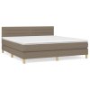 vidaXL Posteľný rám boxspring s matracom sivohned 160x200 cm látka