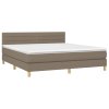 vidaXL Posteľný rám boxspring s matracom sivohned 160x200 cm látka