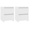 vidaXL Nočné stolíky 2 ks, biele 30x30x40 cm, kompozitné drevo