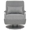 vidaXL Otočné kreslo/rozkladacia pohovka, svetlosivá, látka