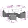 vidaXL 6-dielna záhradná súprava pohoviek s vankúšmi čierna polyratan