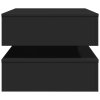 vidaXL Konferenčný stolík s LED svetlami čierny 90x50x40 cm