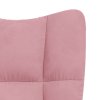 vidaXL Relaxačné kreslo ružové zamat