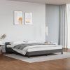 vidaXL Posteľný rám s čelom sivý 160x200 cm umelá koža